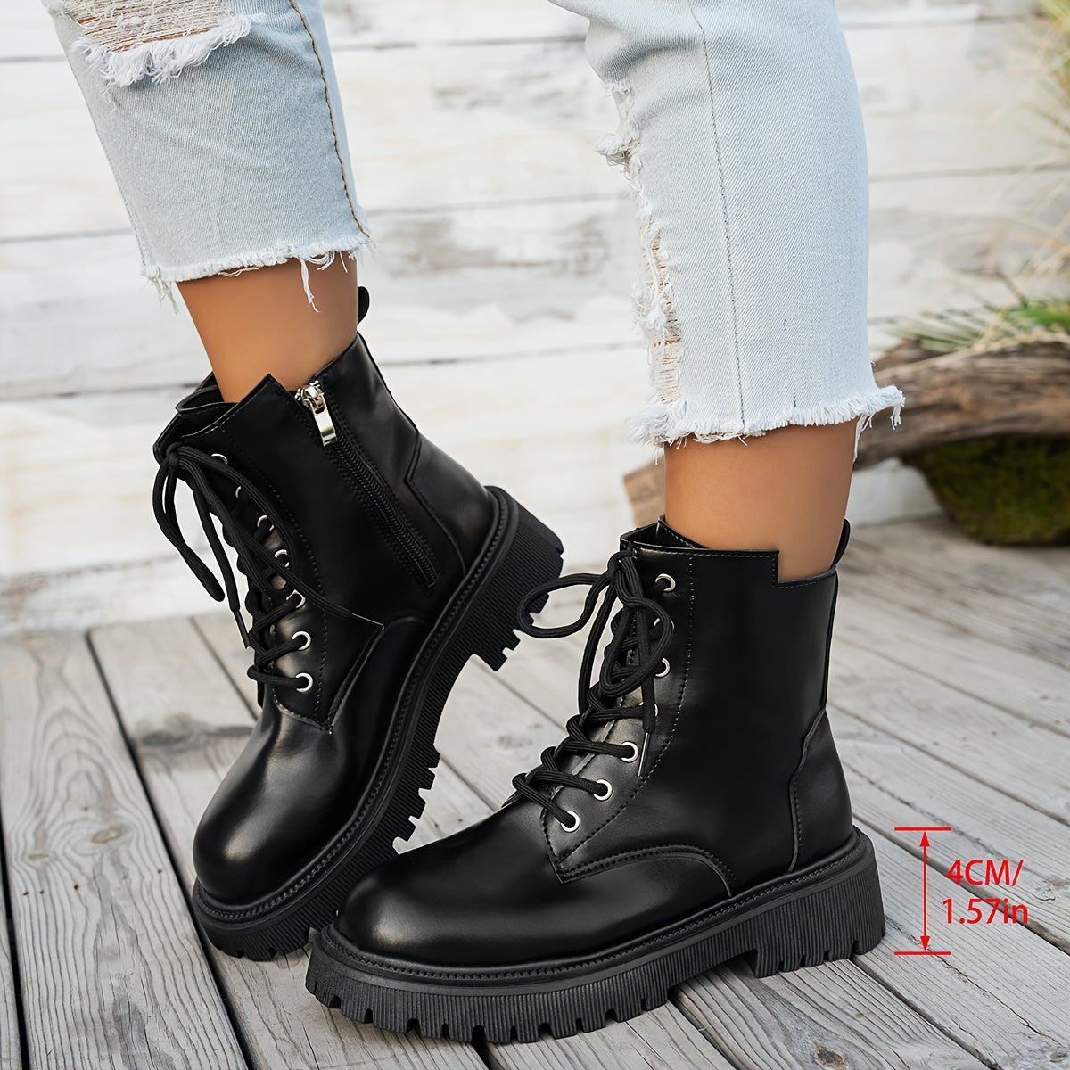 Women's White Ankle Boots Comfortable Casual Footwear