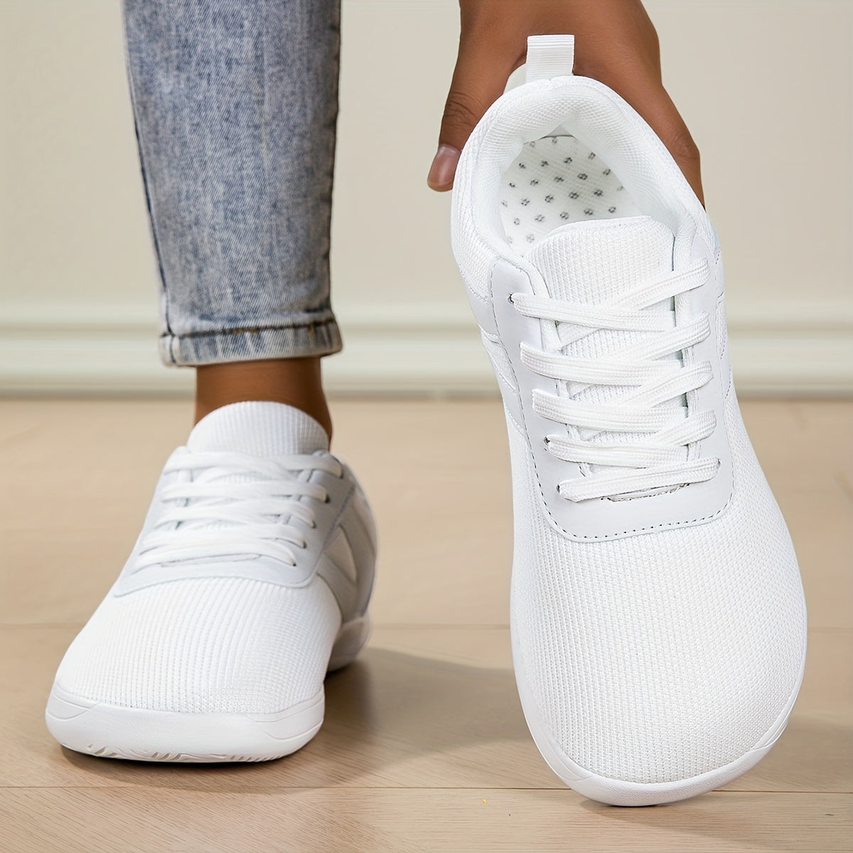 Women's Barefoot Sneakers Wide Fit Athletic Shoes Light Gray for Walking Tennis