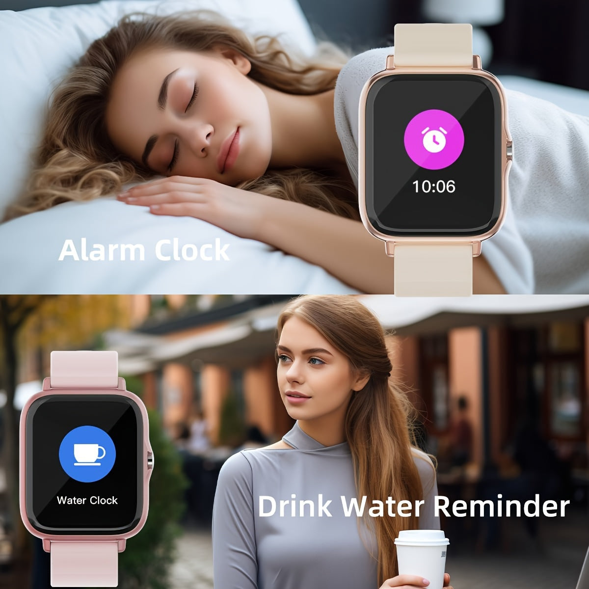 Smart Watch for Men and Women Touch Screen Fitness Tracker Sleep Monitoring Heart Rate Phone Calls