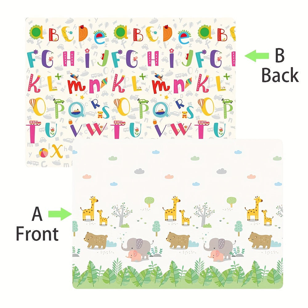 Kids' Play Mat White Foldable XPE Foam Floor Mat for Safe Learning and Play