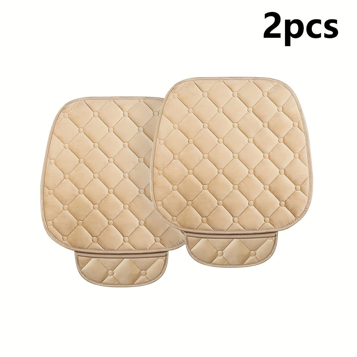 2 dona bej rangli qoplangan avtomobil o'rindiqlari qoplamalari, oldingi o'rindiq himoyachilari, avtomobillar va SUVlar uchun