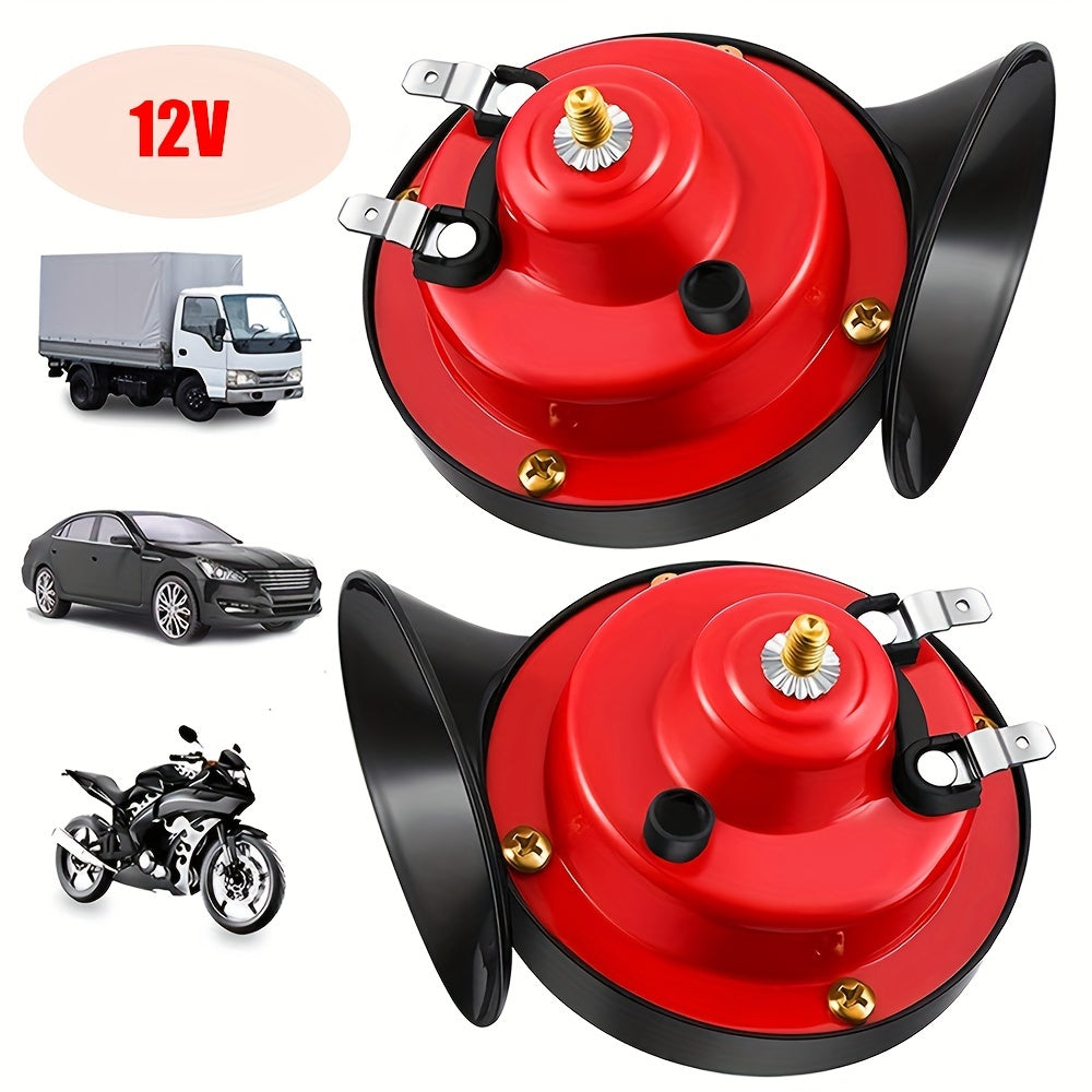 12V Snail Air Horn Loud Universal Motorcycle Car Truck Vehicle 130dB