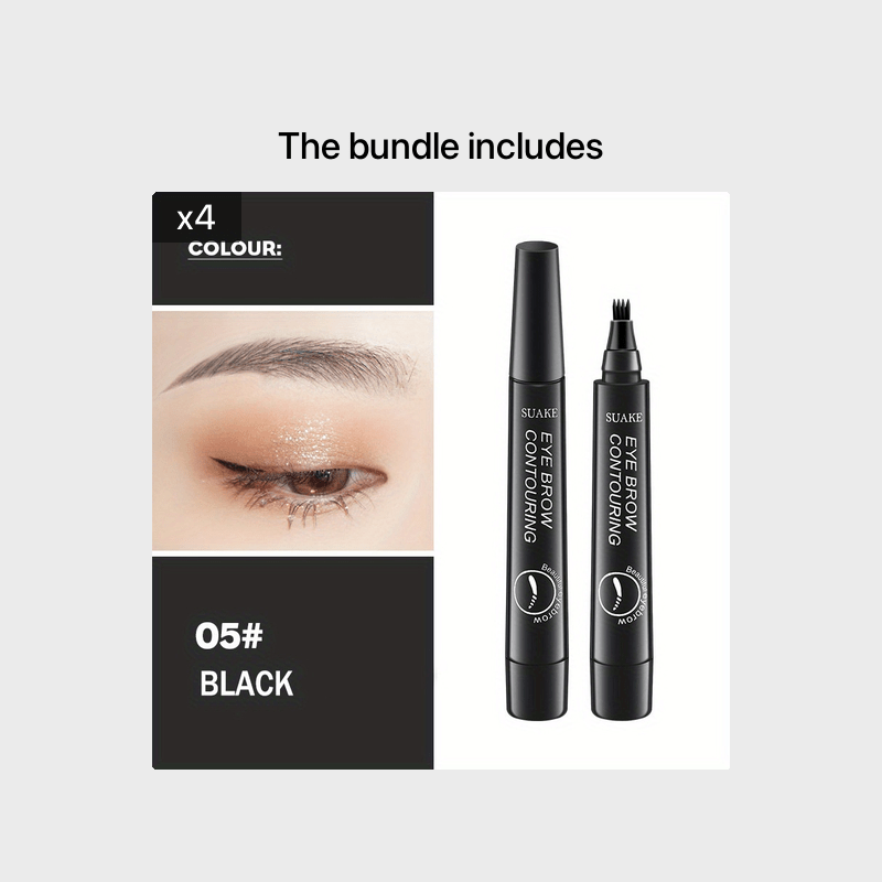 Waterproof Microblading Eyebrow Pencil with Micro-Fork Tip for Natural Makeup