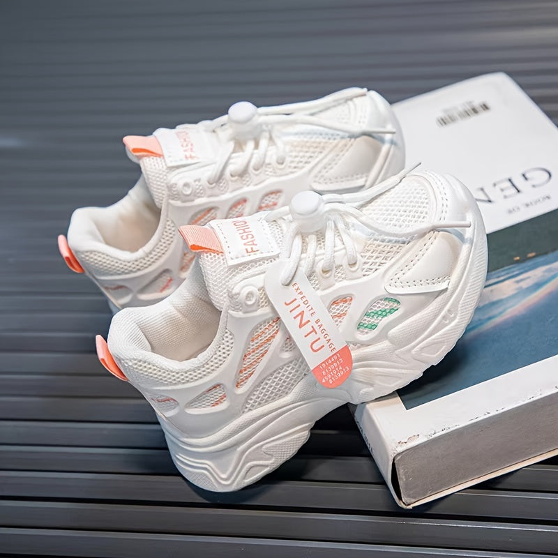 Boys' Mesh Low Top Sneakers Breathable Lightweight All-Season Casual Shoes