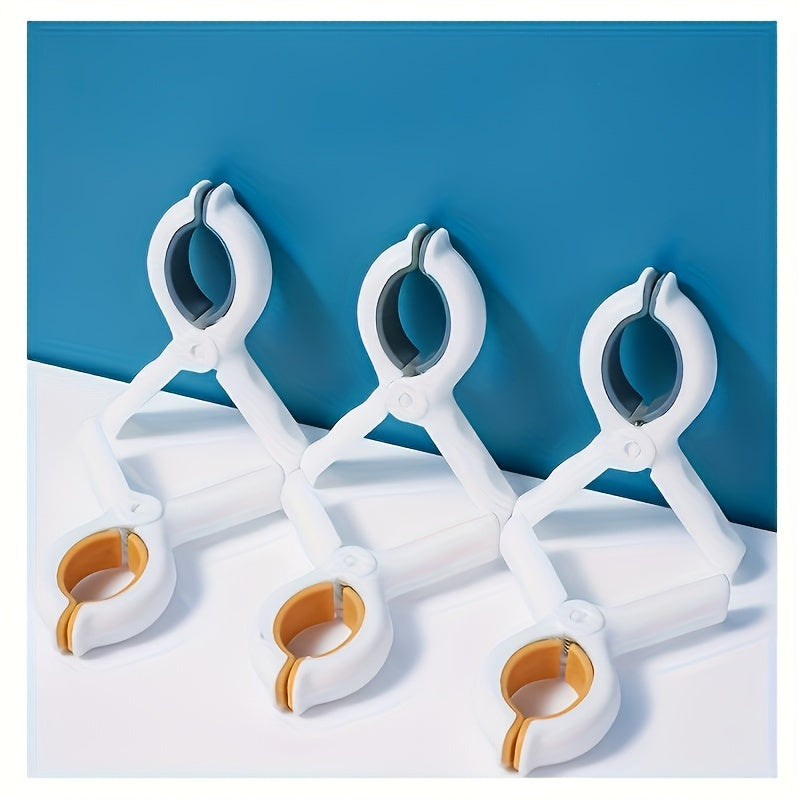 Juego de 6 pinzas de plástico grandes a prueba de viento para secar ropa y ropa de cama al aire