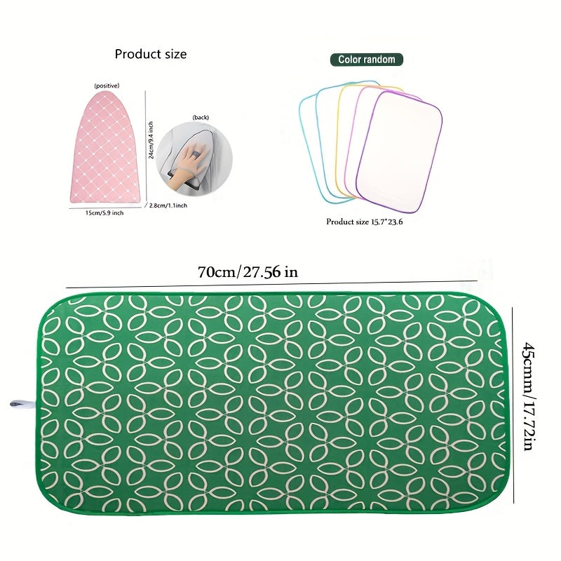 Alfombrilla protectora de tela para planchar con recubrimiento de silicona y malla resistente al calor