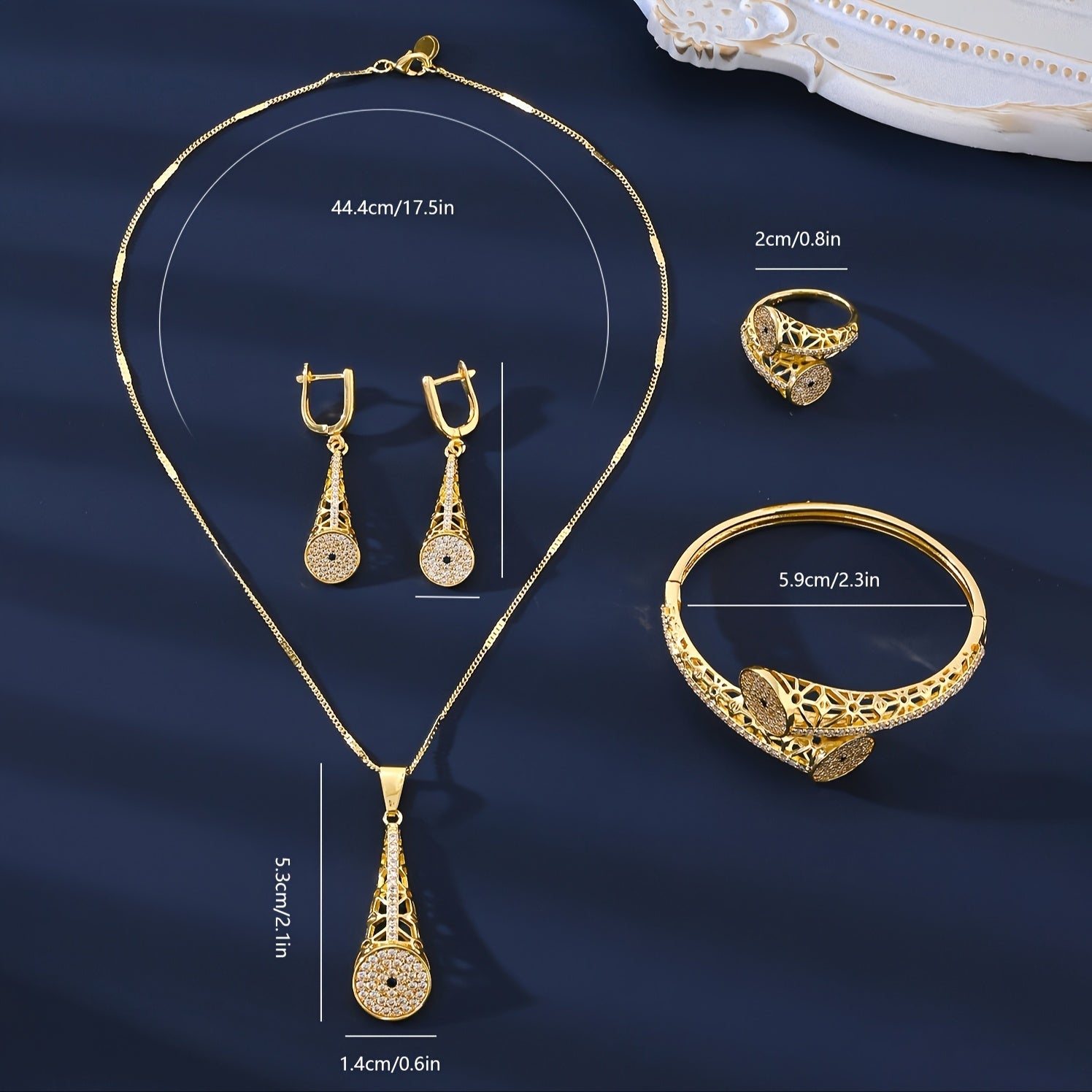 Middle Eastern Style Jewelry Set for Women Wedding Party Daily Wear