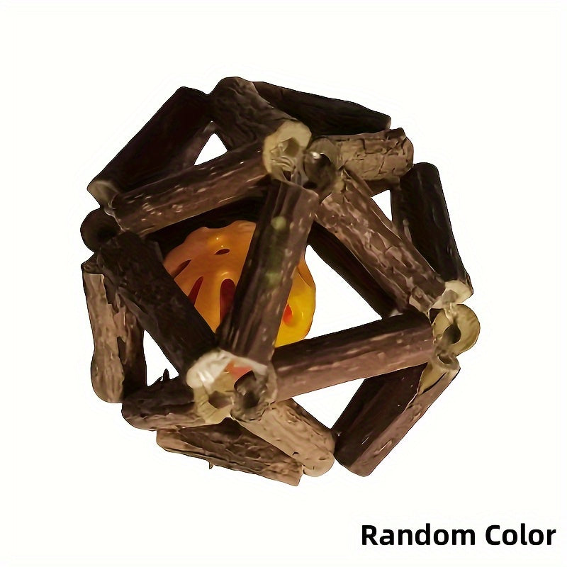 Rattan Cat Bell Toy for Indoor Cats Dental Health No Battery Required