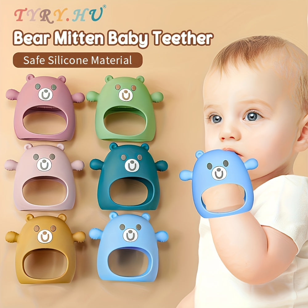 Silicone Teething Mitten for Babies 6 Months Plus BPA-Free Chew Toy Hand Soother