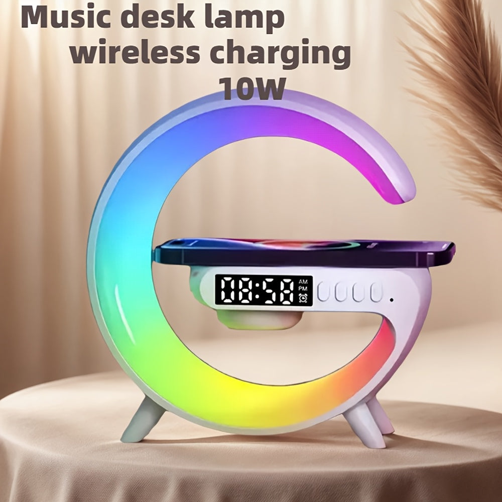 Wireless Speaker with Sunrise Alarm RGB Light Fast Charging 5.1 Surround Sound USB Type-C