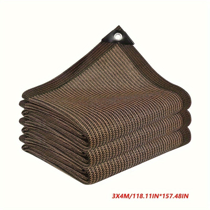Outdoor Sunshade Net Brown for Travel Picnic Poolside Protection 91-100% Shade