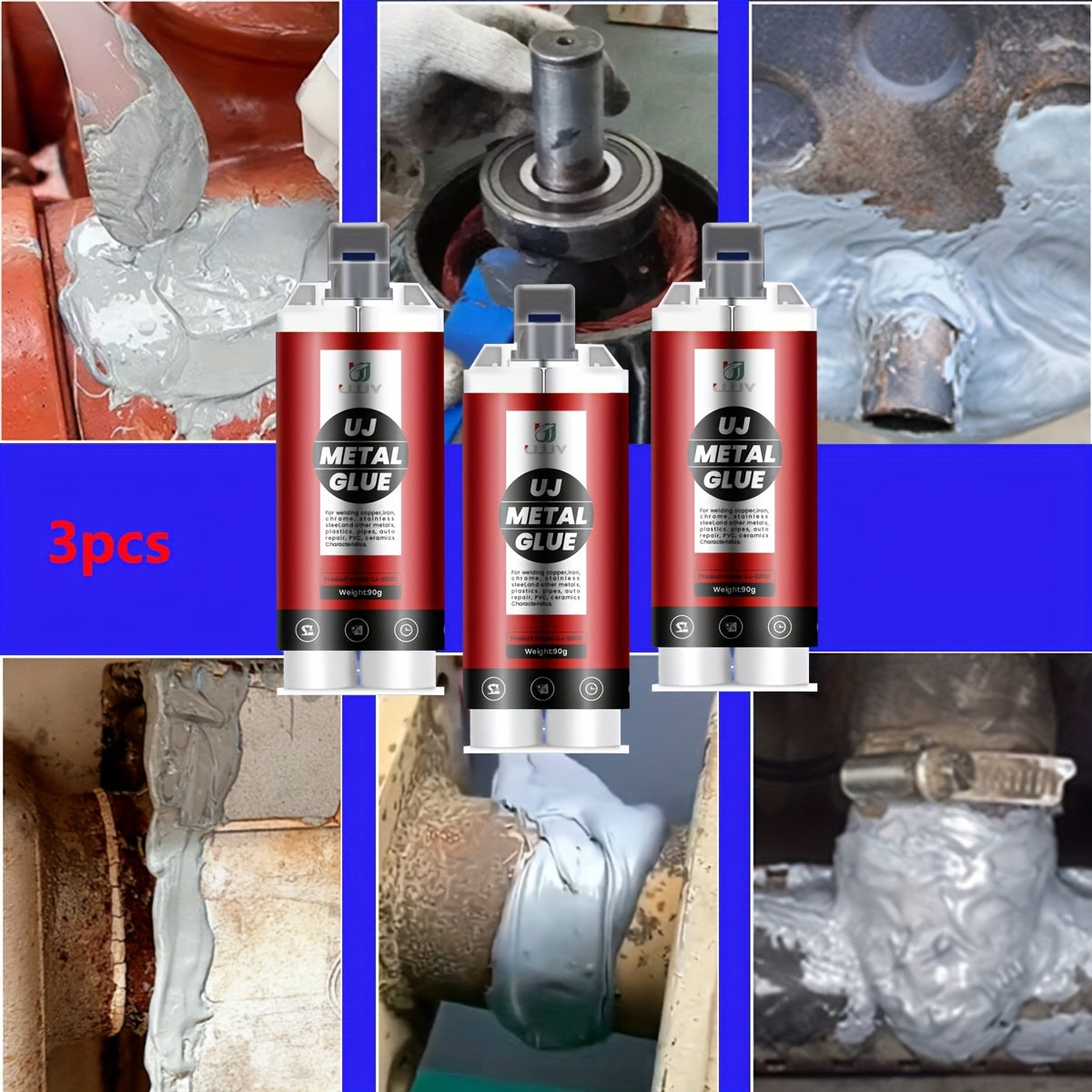 Red Metal Adhesive Gel Waterproof for Automotive Repairs Welding and Bonding