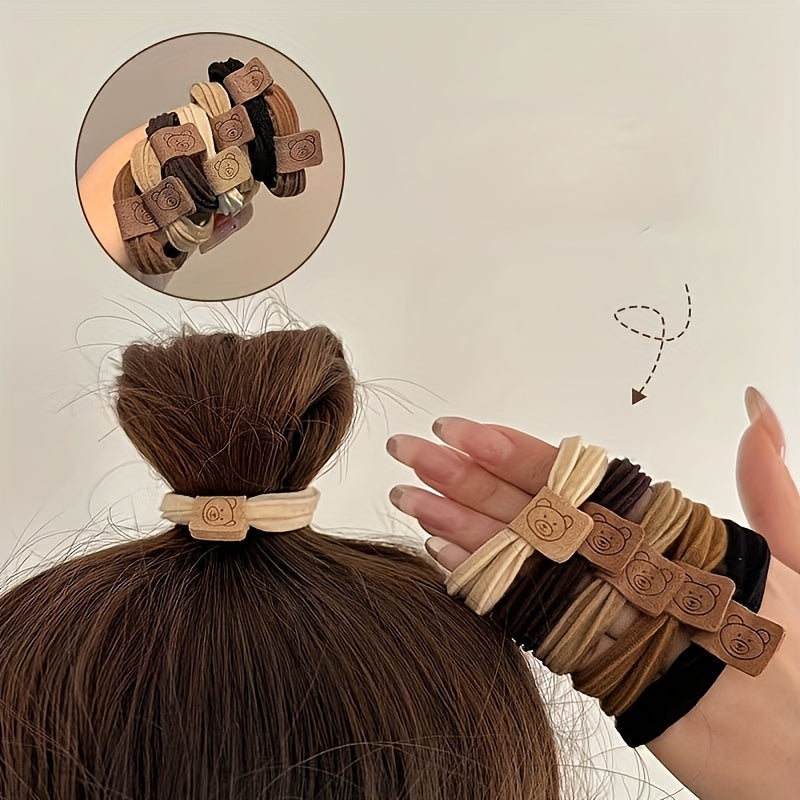 Set of 86 Fabric Hair Ties for Women and Girls, Vibrant Ponytail Holders, Minimalist Hair Accessories