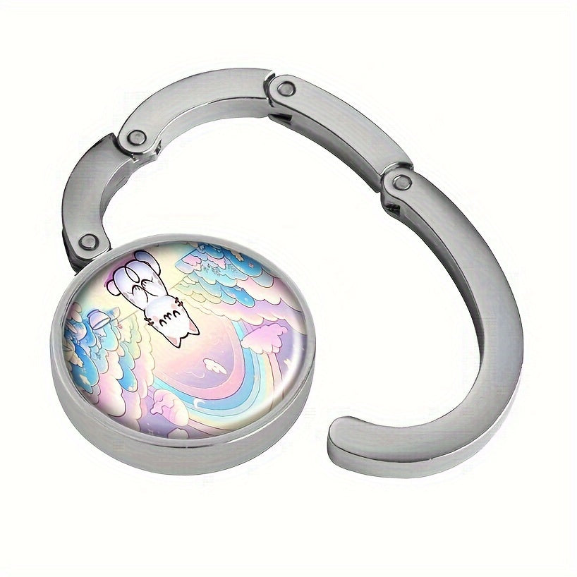 Kawaii Foldable Purse Hook for Travel Handbag Hanger Stylish Cat Design
