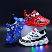 Детские девочки и мальчики повседневные спортивные туфли с мультяшными персонажами для всех сезонов