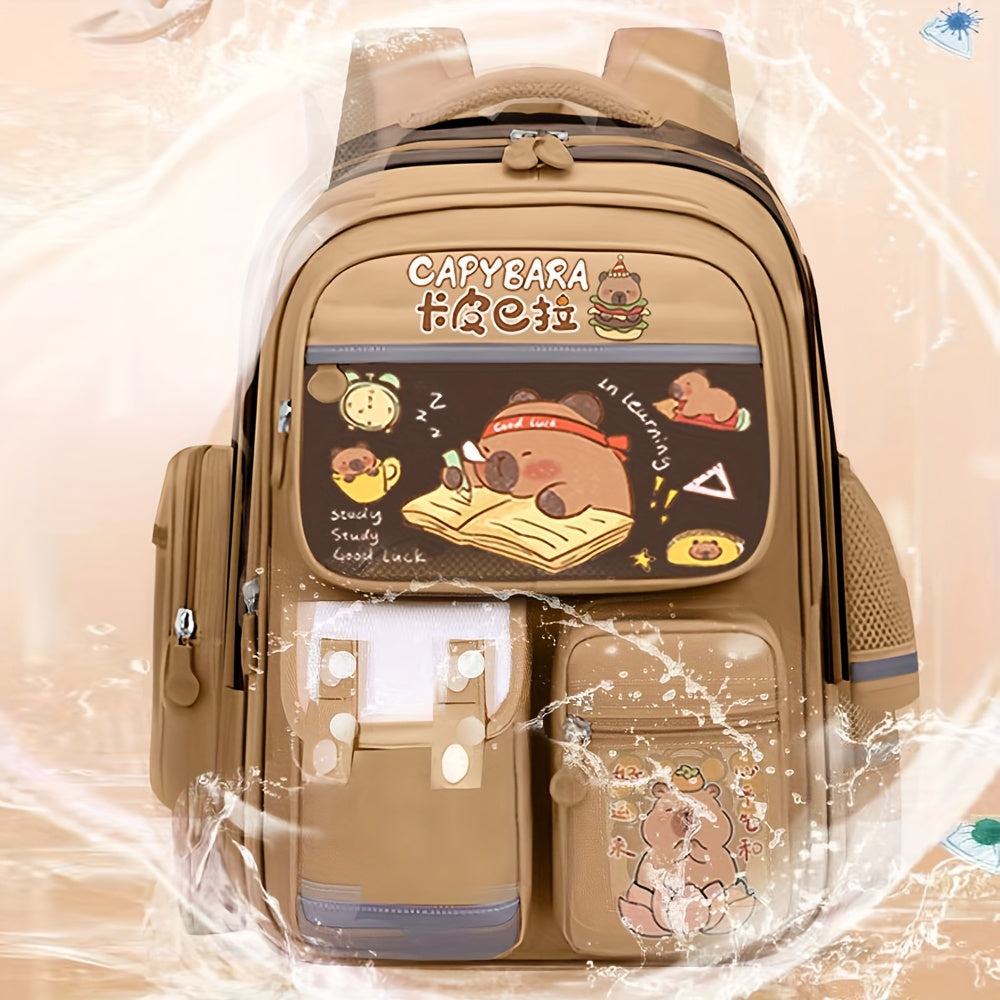 Girl Student Backpack Set 16 Inch Water-Resistant Nylon School Bag with Zipper