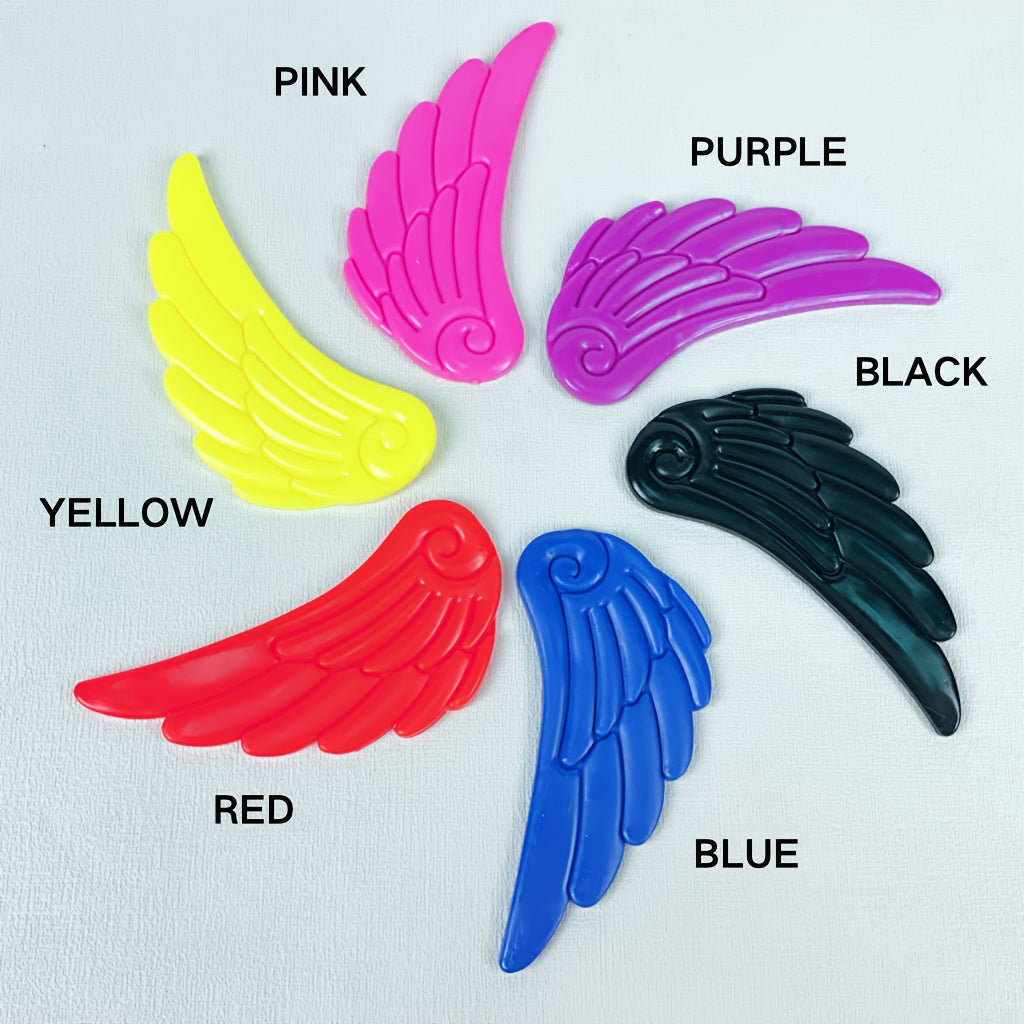 Unisex Shoe Charms Angel Wings PVC Removable Heel Decorations Fits Up to 2cm