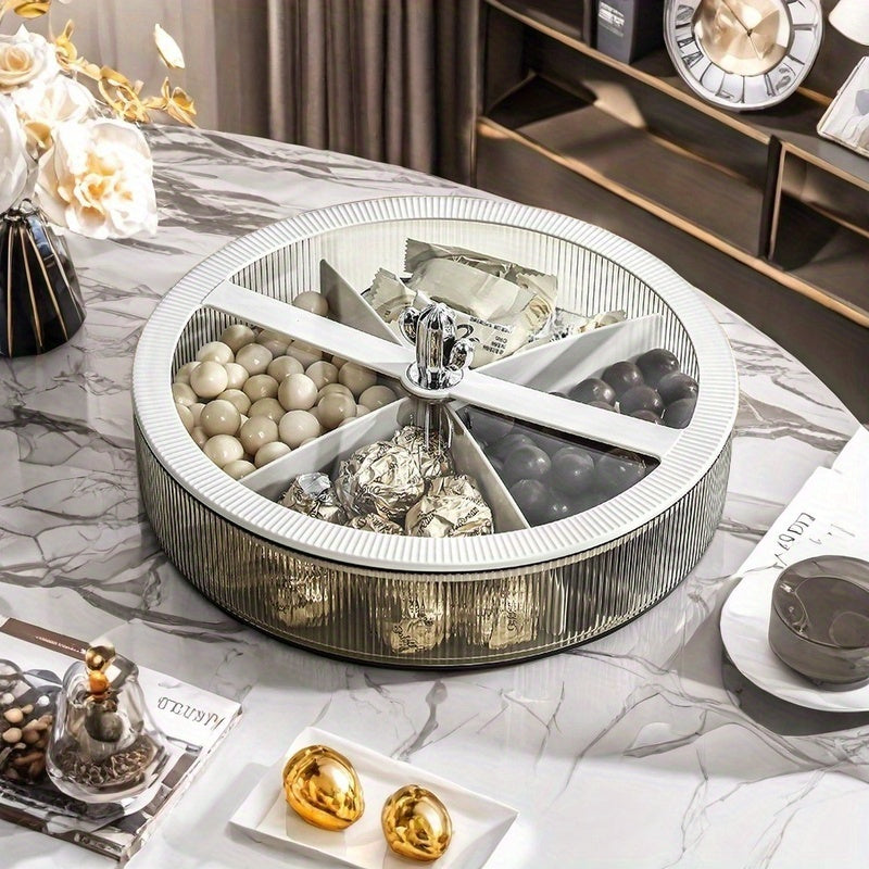 Round Plastic Food Storage Container with Lid for Nuts and Dried Fruits 22.61cm