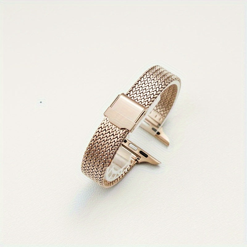 Women's Stainless Steel Mesh Watch Strap for iWatch 8/7/6/5/4/3/2/SE 38mm 40mm 42mm 49mm