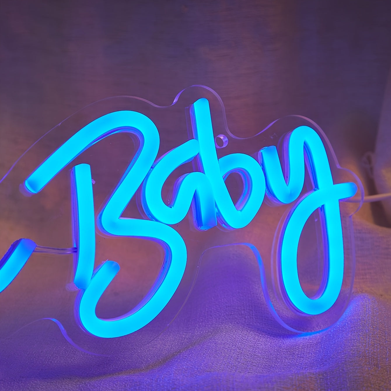 LED Neon Sign Oh Baby Wall Decor USB Powered Switch Control
