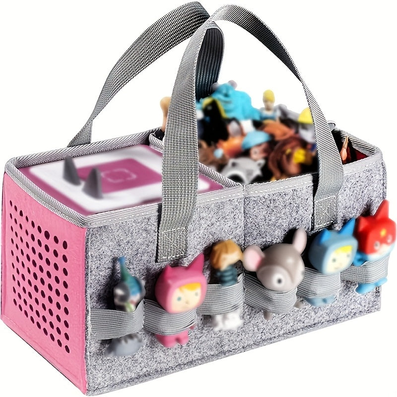 Foldable Felt Tote Bag with Handle Portable Dust-Proof Storage Organizer