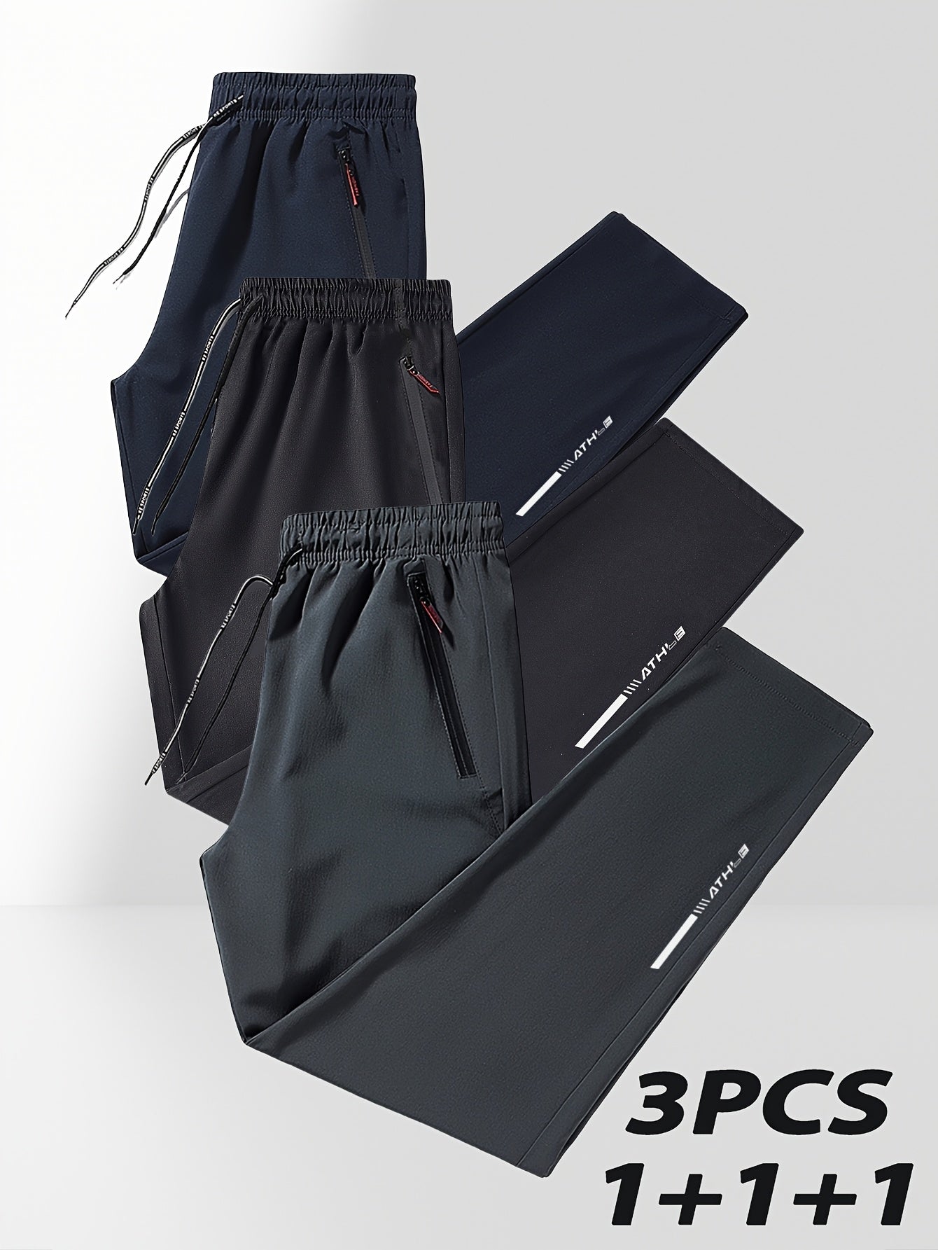 Pantalones casuales para hombre de poliéster con estampado, corte regular, primavera-verano, tallas grandes