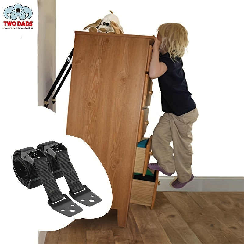 Heavy Duty Baby Safety Furniture Restraint with Anti-Tilt Feature for TVs and Furniture