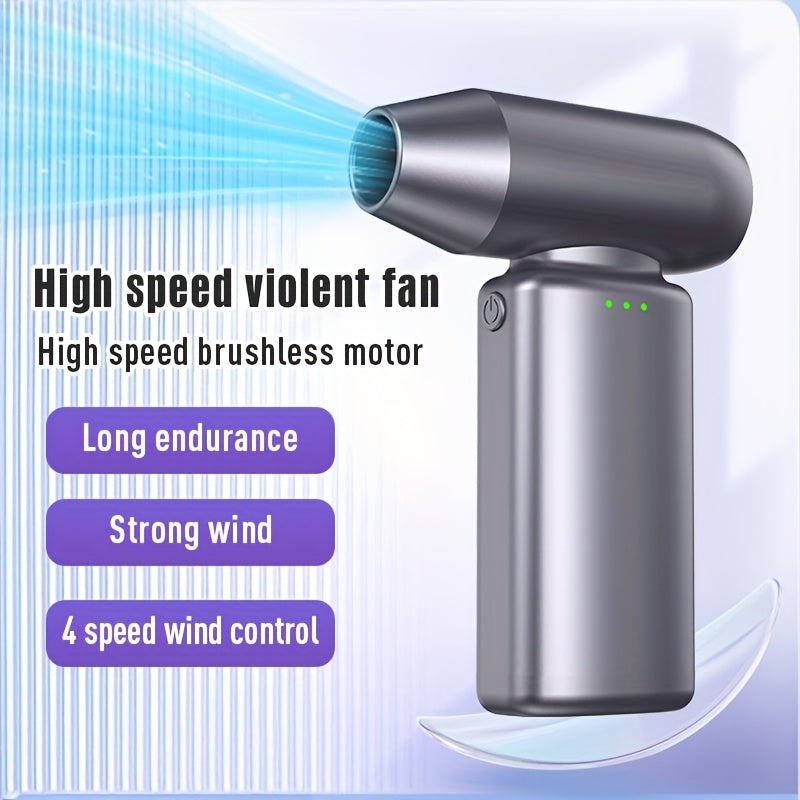 Portable Turbofan Fan with USB-C Rechargeable Lithium Battery for Personal Cooling in Home Car Office