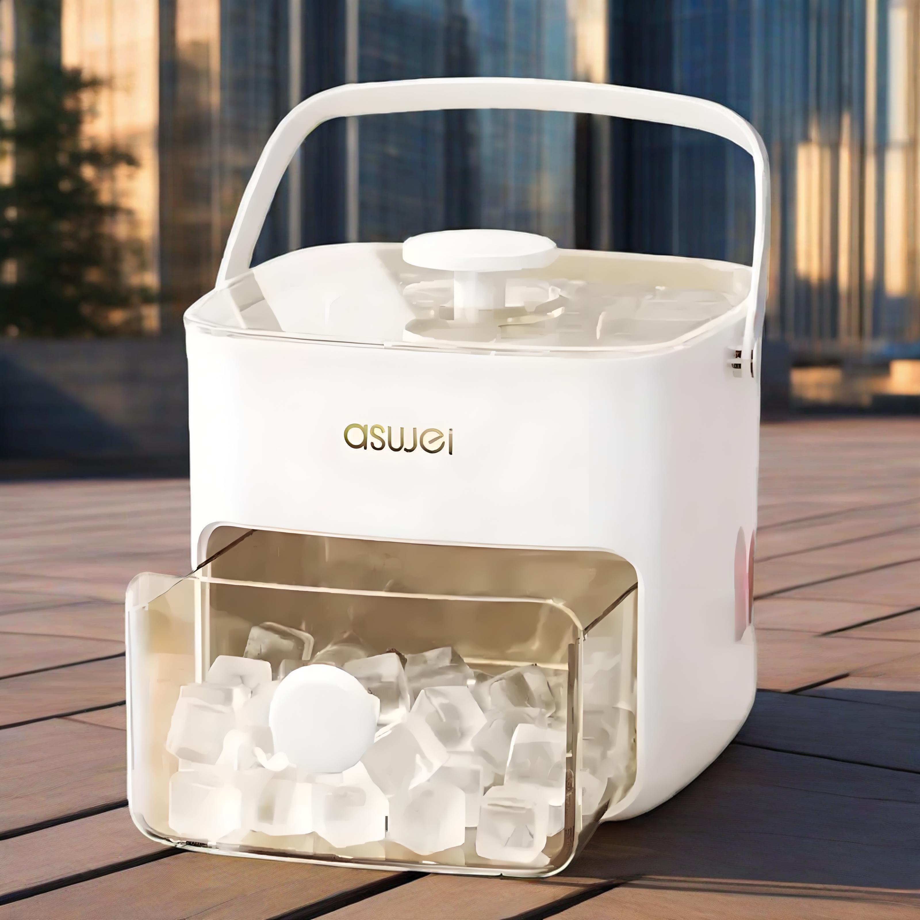 Manual Ice Maker with Large Capacity Double Layer for Family and Party Use