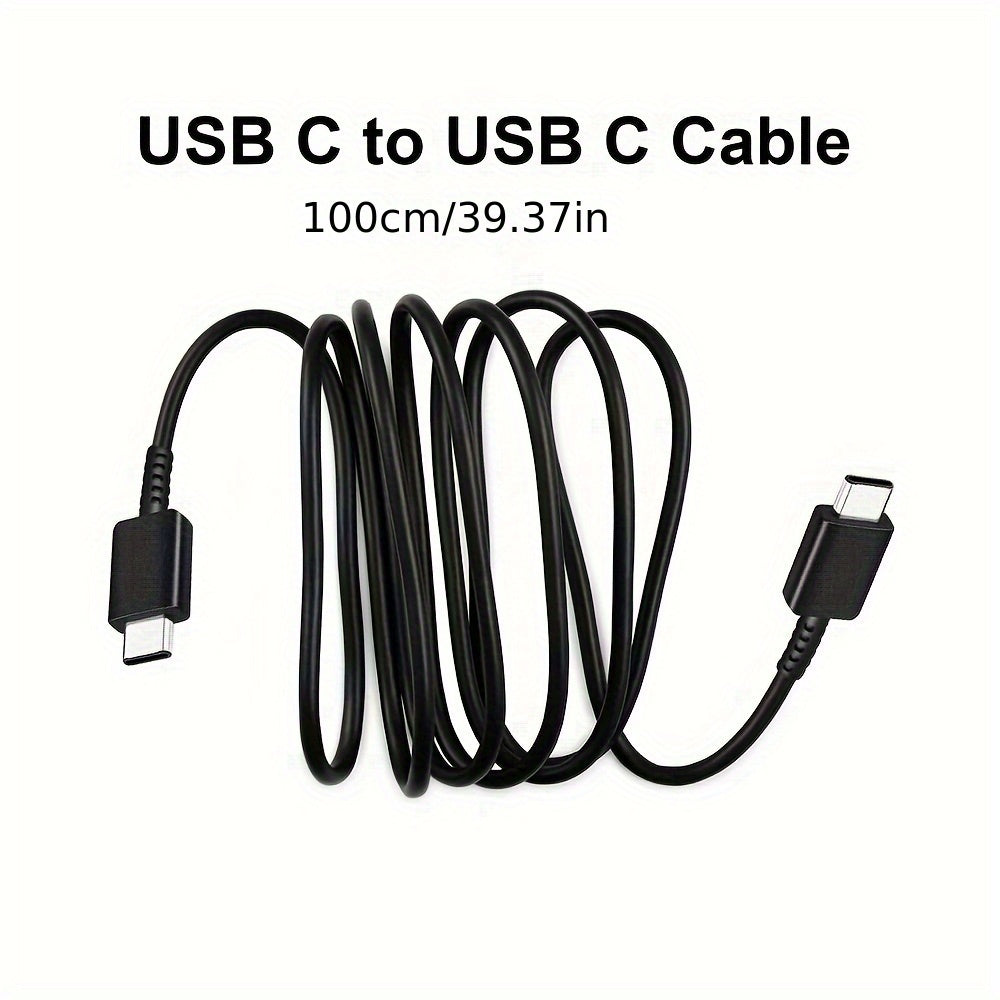 25W USB-C Fast Charger with 100cm Cable for Samsung Galaxy iPhone 15/16 iPad