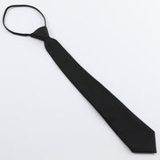 Black No-Tie Adjustable Bow Tie for Formal Business and Wedding Attire