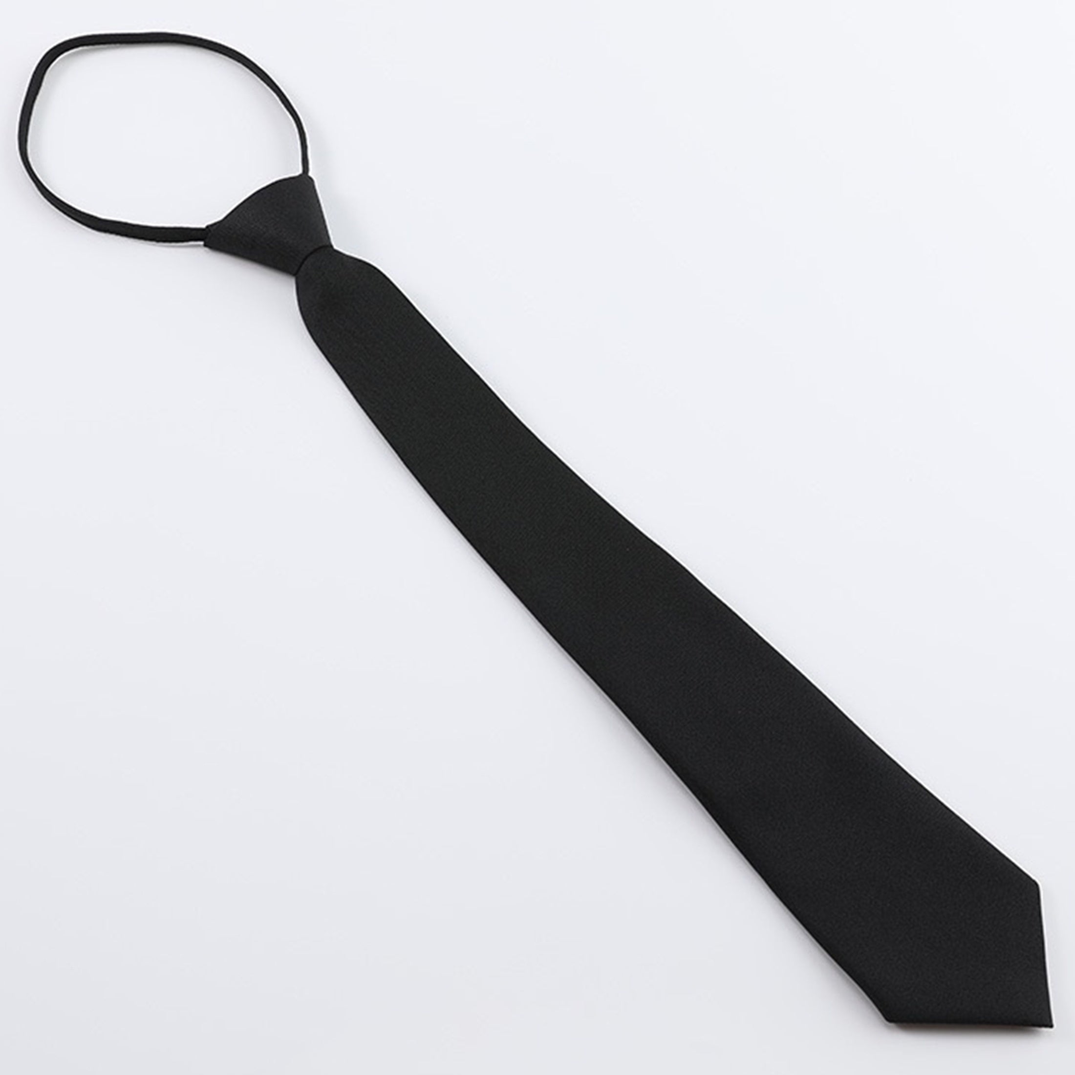 Black No-Tie Adjustable Bow Tie for Formal Business and Wedding Attire