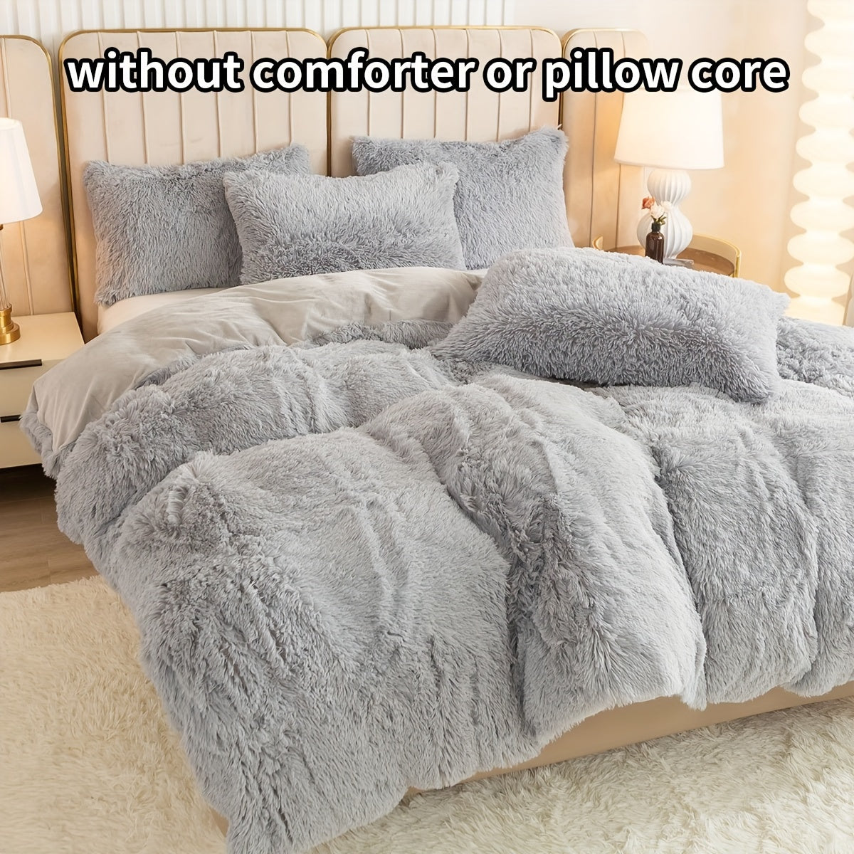 Set of 3 Pink Polyester Bedding Pieces for All Seasons Bedroom Decor