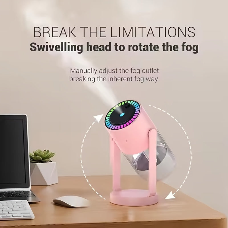 Розовый и белый USB-увлажнитель с звездным небом, ароматерапией и туманом