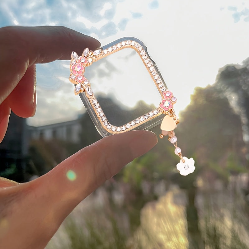 Protective Watch Case for Apple Watch SE/9/8/7/6/5/4/3/2/1 with Tempered Screen Protector and Hard Case in Gold Silver Rose Gold