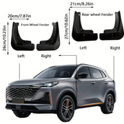 Car Mudguards 4-Pack for SUV Front and Rear Plastic Fenders