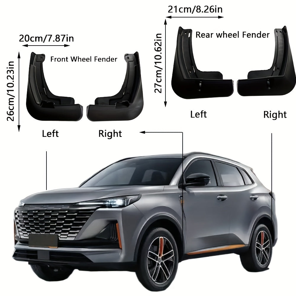 Car Mudguards 4-Pack for SUV Front and Rear Plastic Fenders