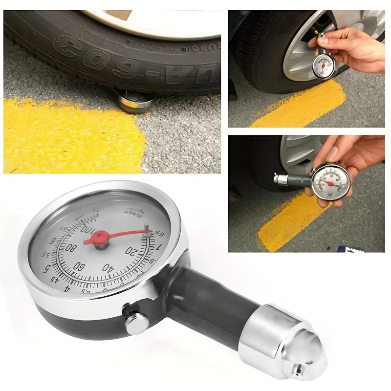 Mechanical Tire Pressure Gauge Handheld Car Air Pressure Tester with Analog Dial