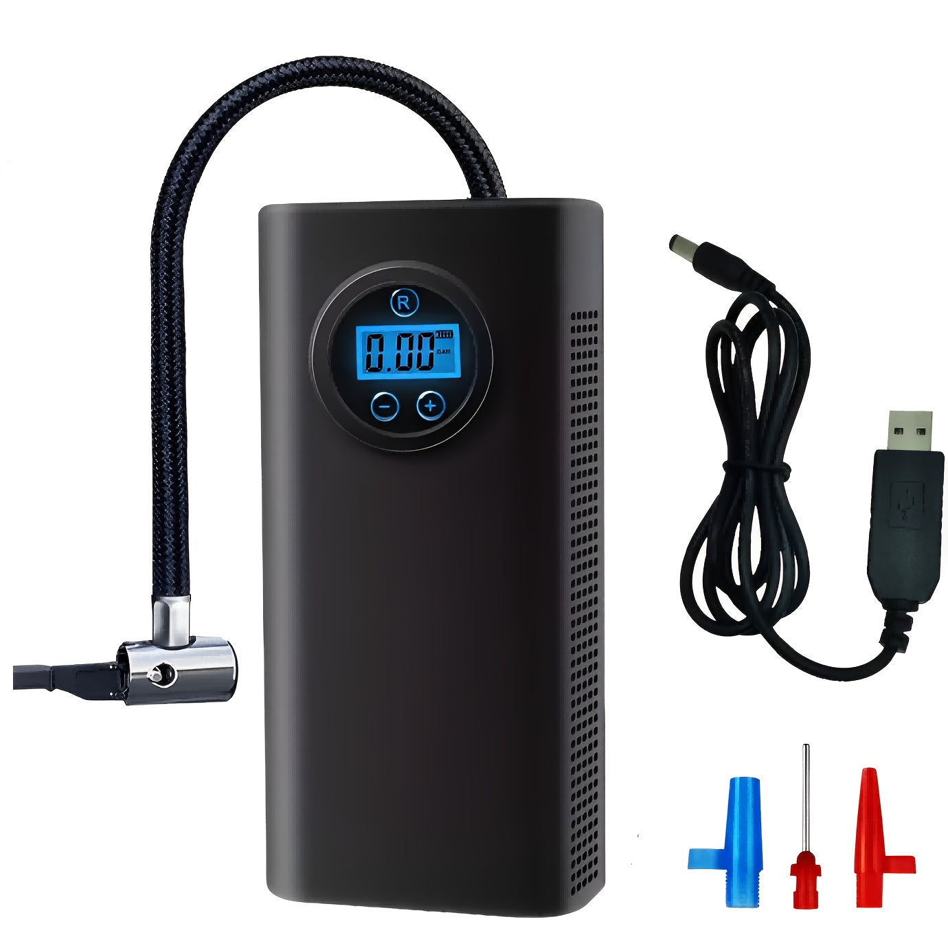 Digital Tire Inflator with Automatic Shut-Off USB Battery Powered 150 PSI for Car Bicycle Electric Bike and Balls
