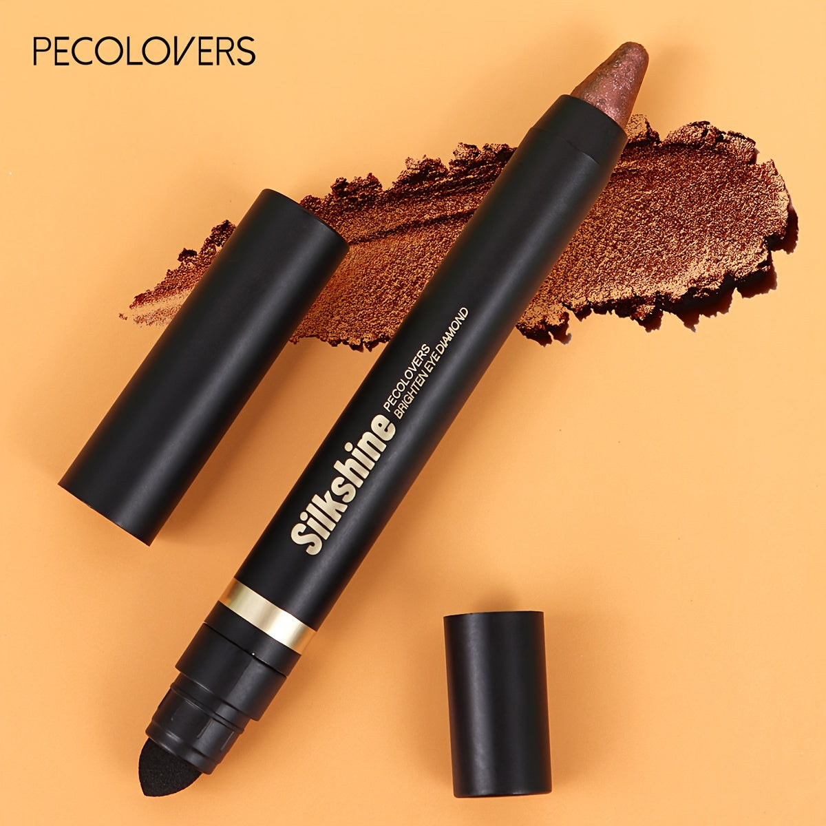 Women's Metallic Eyeshadow Stick Waterproof Long Lasting Cream  Champagne Brown