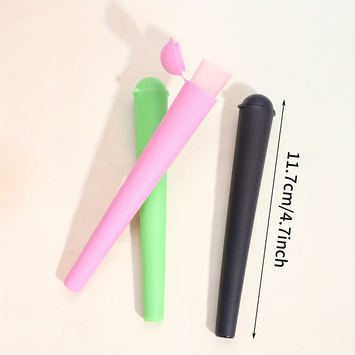 10pcs Plastic Storage Tubes for Pre-Rolled Cones, Sealed, Colorful, Travel