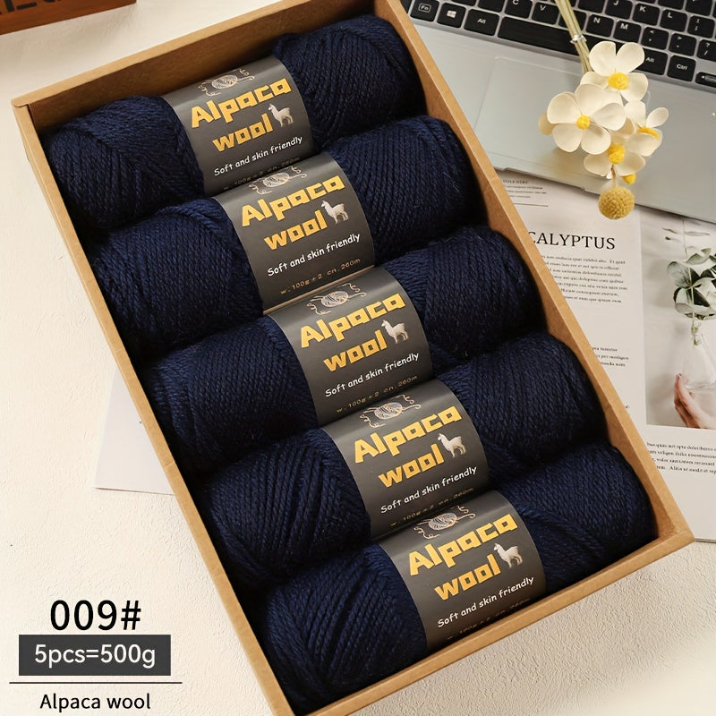 Multicolored Alpaca Wool Yarn 500G Thick Knitting Needles for Autumn Winter Projects
