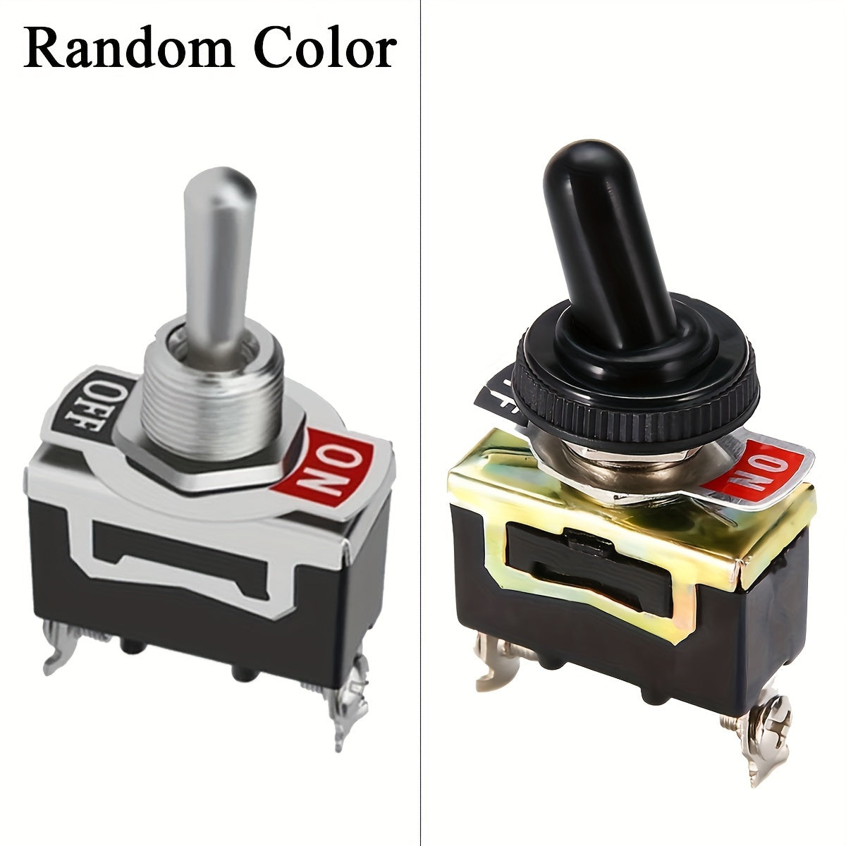 5 Piezas de interruptores de palanca de alta resistencia para coche y barco, 15A 250V, ON/OFF