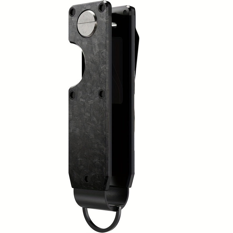 Men's Compact Metallic Key Holder, Minimalist Smart Keychain for 2-6 Keys