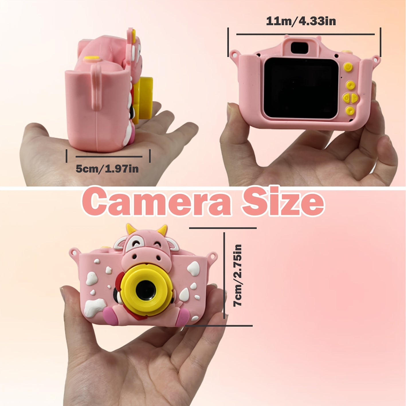 Kids Digital Camera for Ages 3-12 1080P HD Video Time-Lapse 32GB SD Card Included