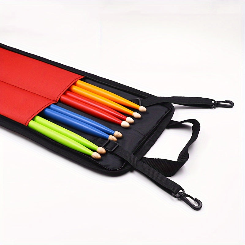 Waterproof Canvas Drum Stick Bag for 4 Pairs Portable Storage Black