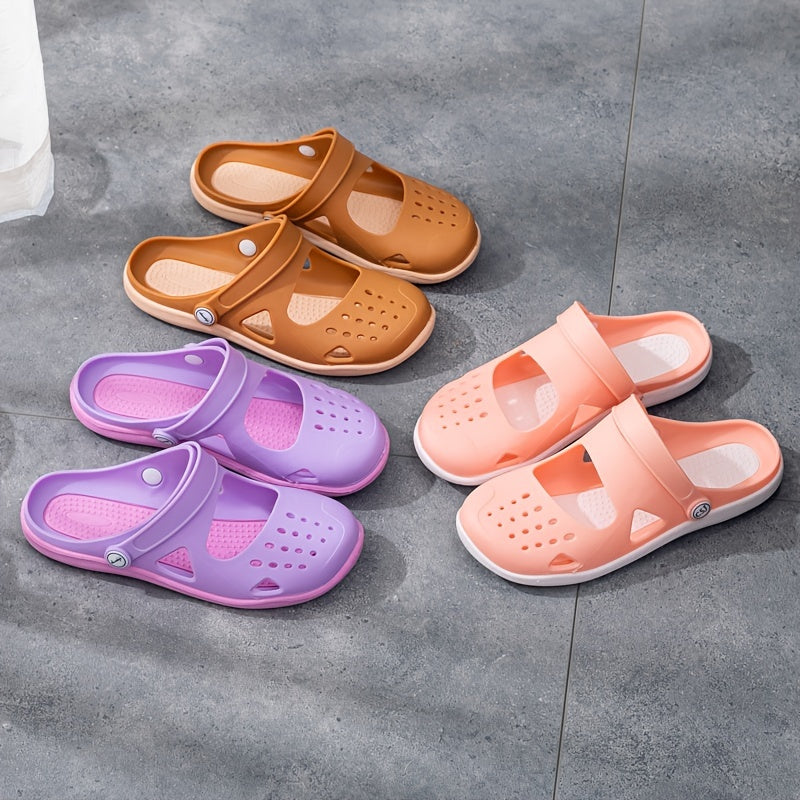 Women’s Waterproof Breathable Flat Clogs Slippers Non Slip Lightweight Durable