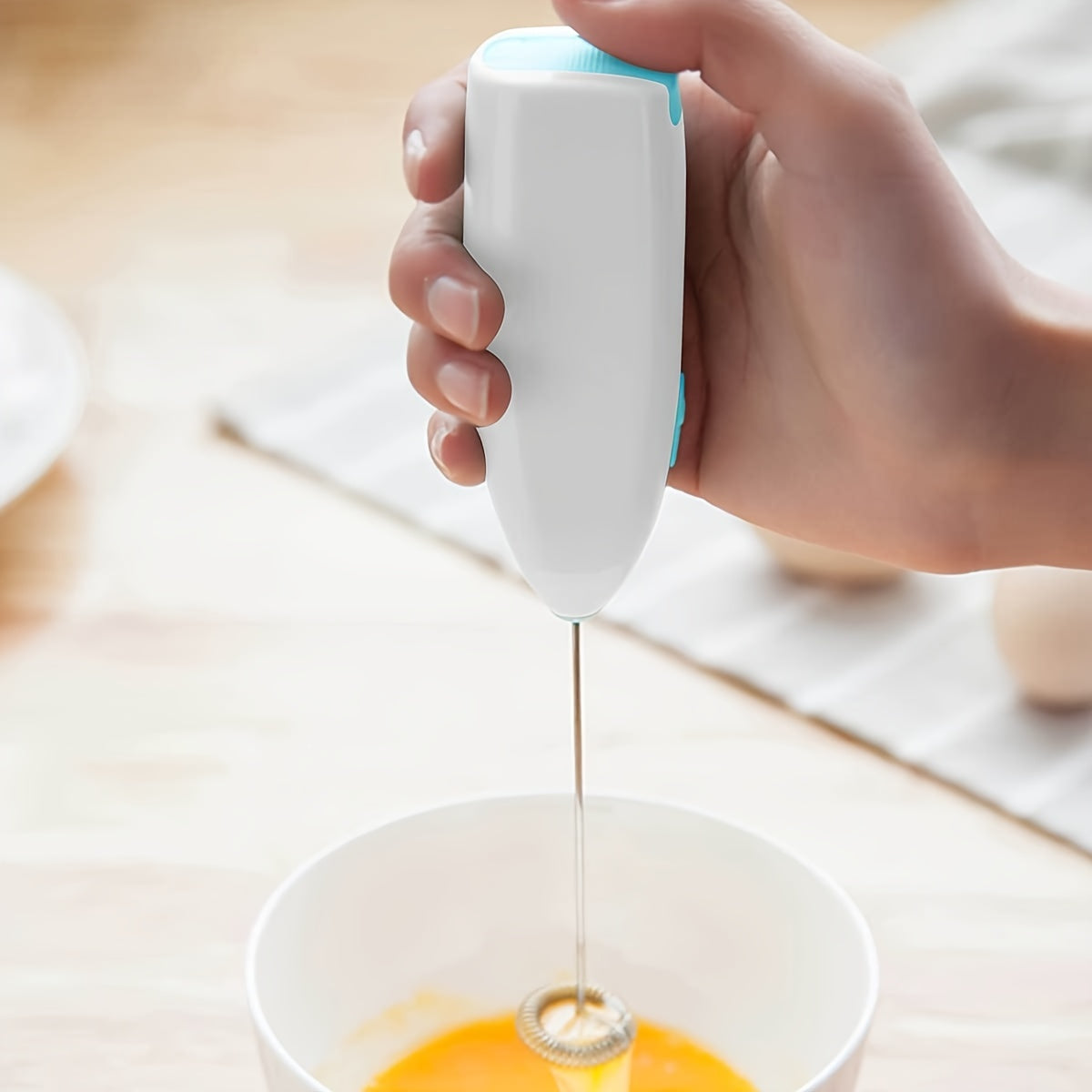 Electric Handheld Frother Egg Beater Mixer Coffee Blender Battery Not Included