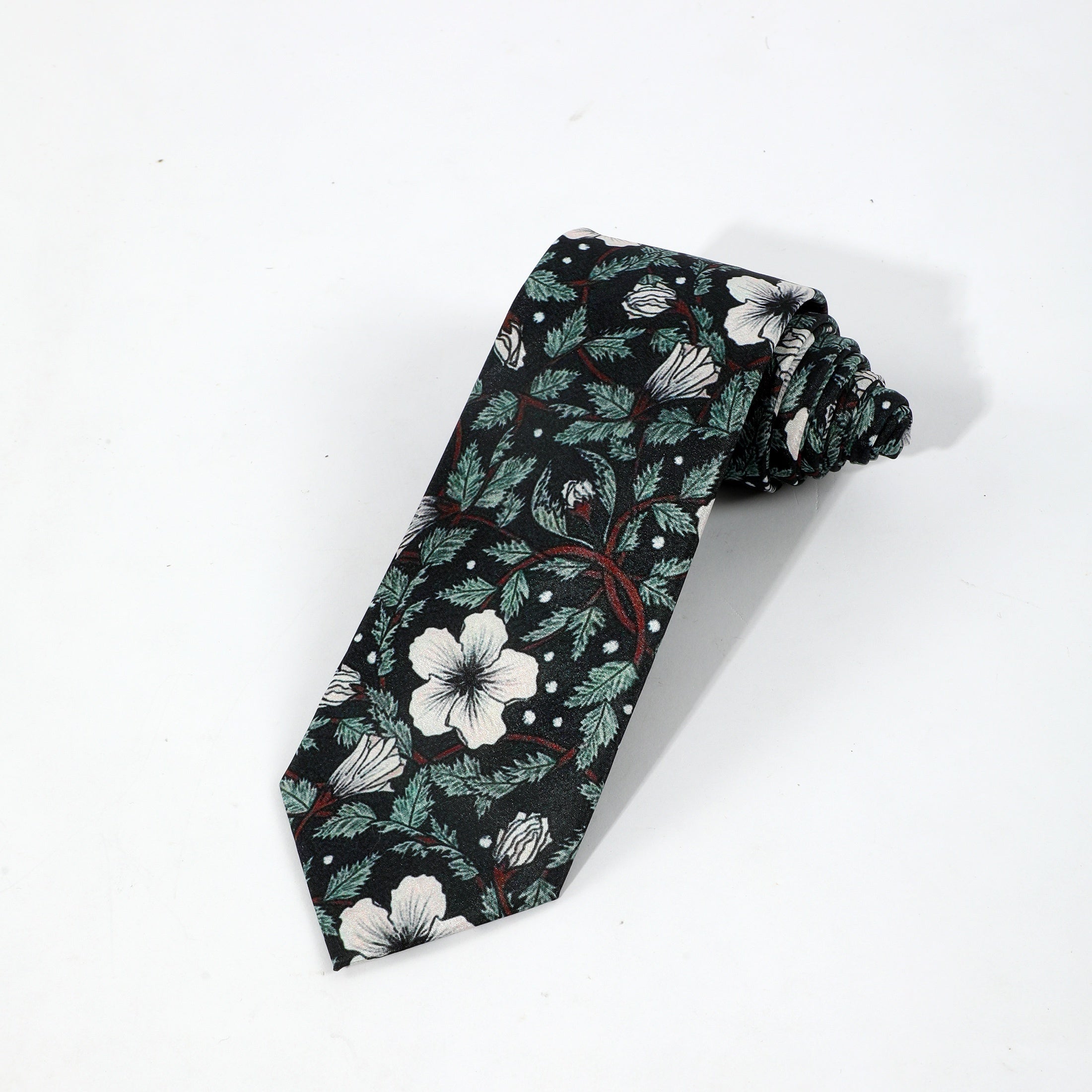Men's Retro Floral Pattern Tie for Parties and Travel Gift Option