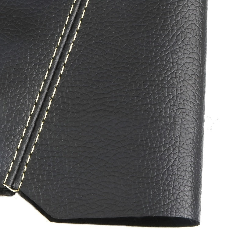 Universal PU teri uzatish uchun shinalar qopqog'i, karbon tolasi naqshli, qizil tikuvlar bilan